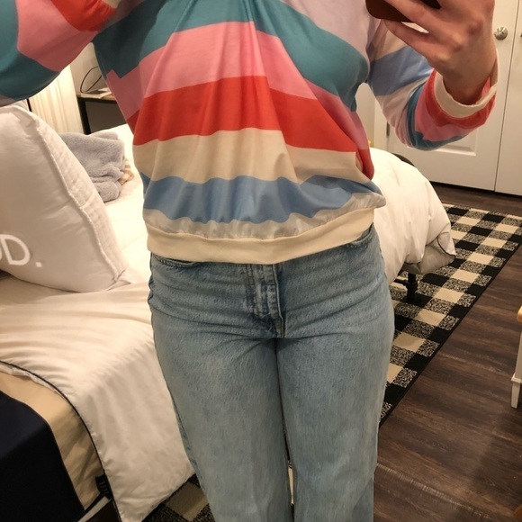 Pastel Rainbow Striped Long Sleeve - Picture 4 of 11